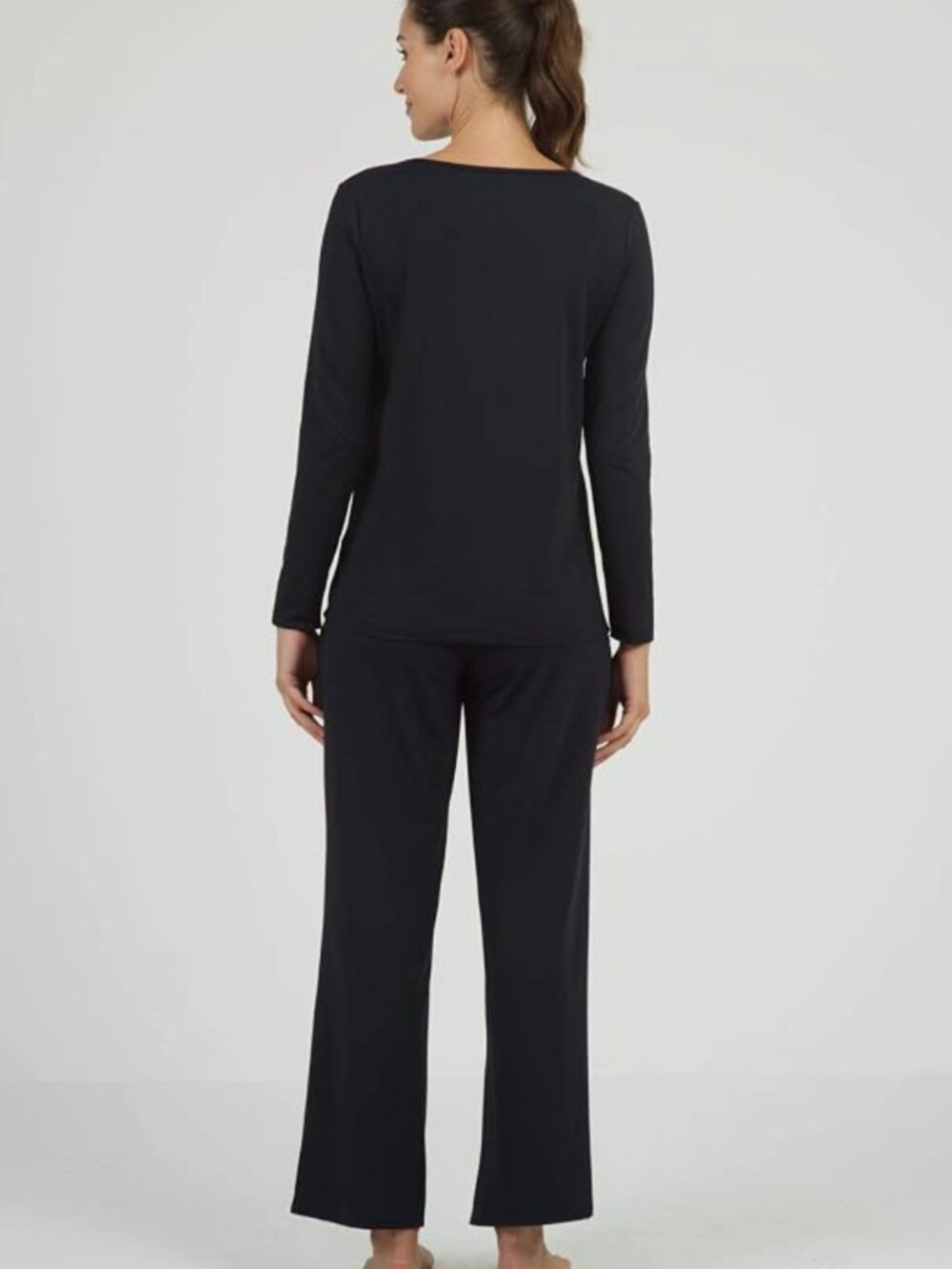 NWT Ibkul Women's Cooling Black Pajama Set XS - Picture 2 of 12